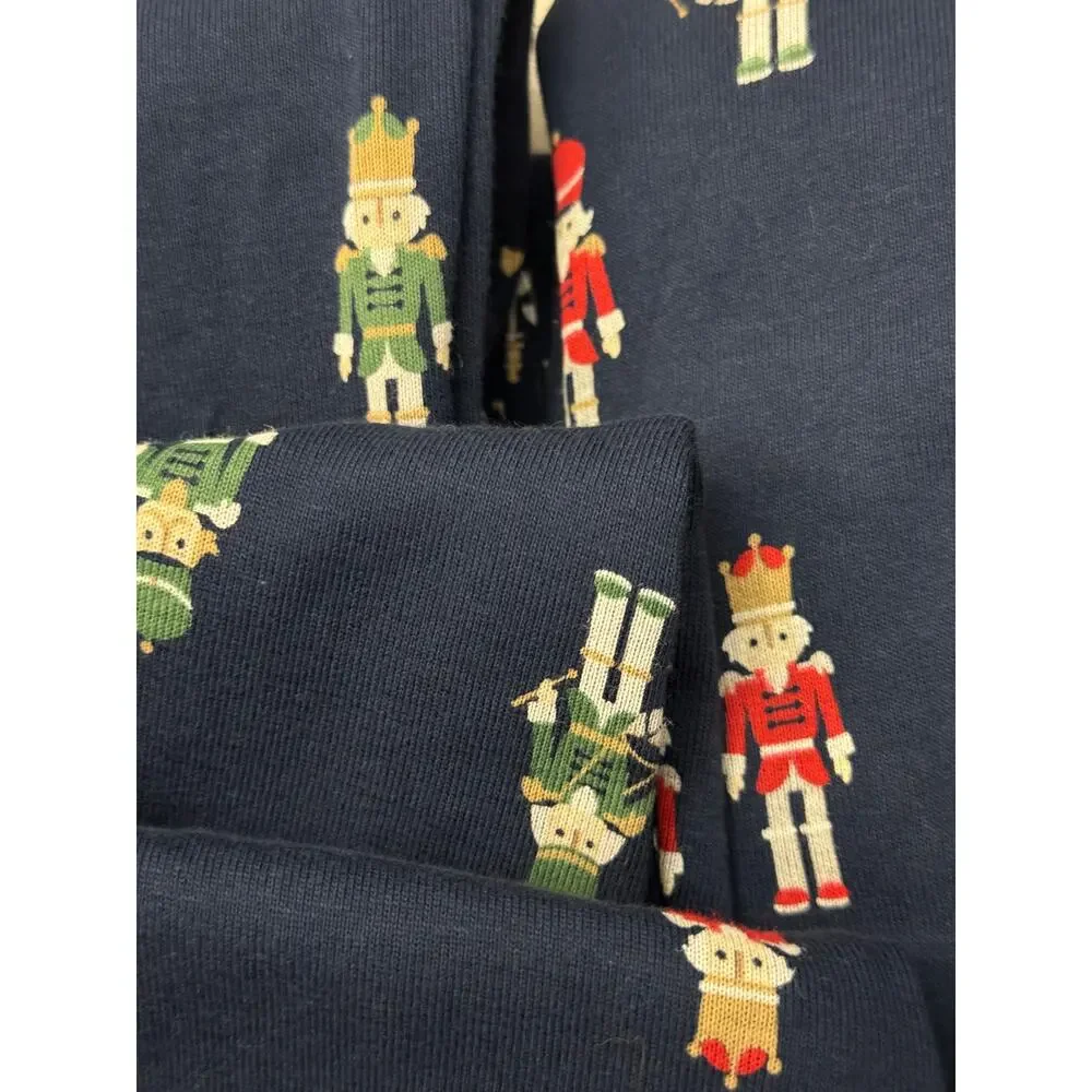 New ~ PETIT LEM ~ Boys Navy Blue Nutcracker Print Two-Piece Pajama Set Size 5
